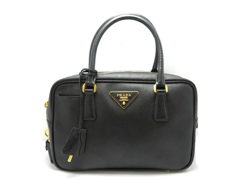 Prada handbag Saffiano leather black Nero Black